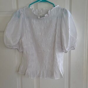 H&M white top. size large